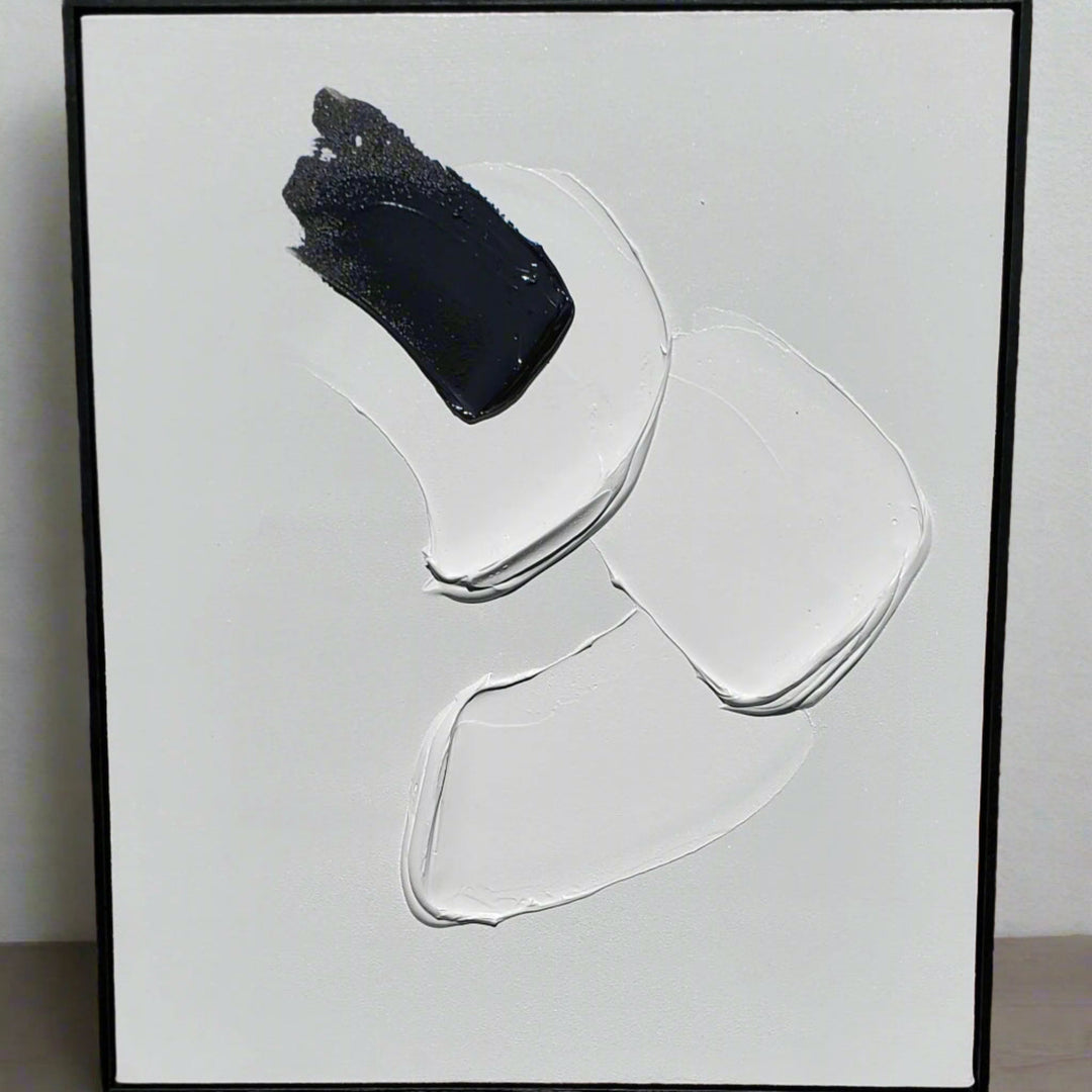 Fluid Poise – Hand-Painted Oil on Canvas (20x24in) Gallery Wrapped with Frame