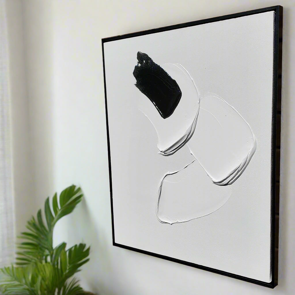 Fluid Poise – Hand-Painted Oil on Canvas (20x24in) Gallery Wrapped with Frame