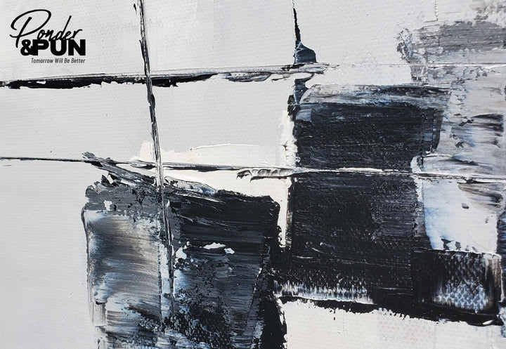 Urban Echoes – Hand-Painted Oil on Canvas (24x20in) Gallery Wrapped with Frame