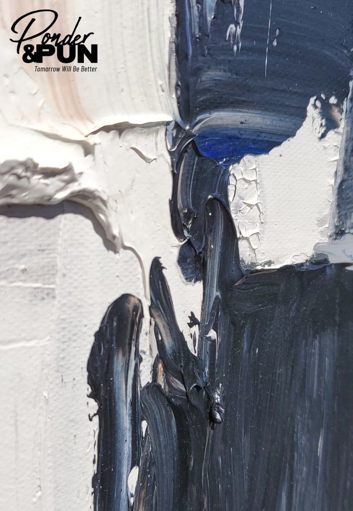 Muted Depths – Hand-Painted Oil on Canvas (20x24in) Gallery Wrapped with Frame