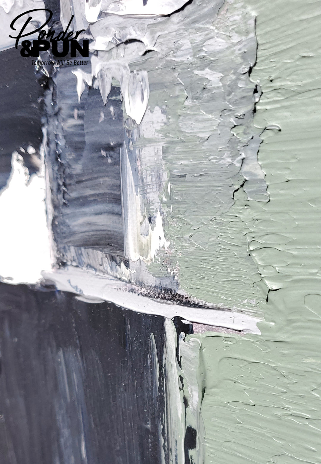 Muted Depths – Hand-Painted Oil on Canvas (20x24in) Gallery Wrapped with Frame
