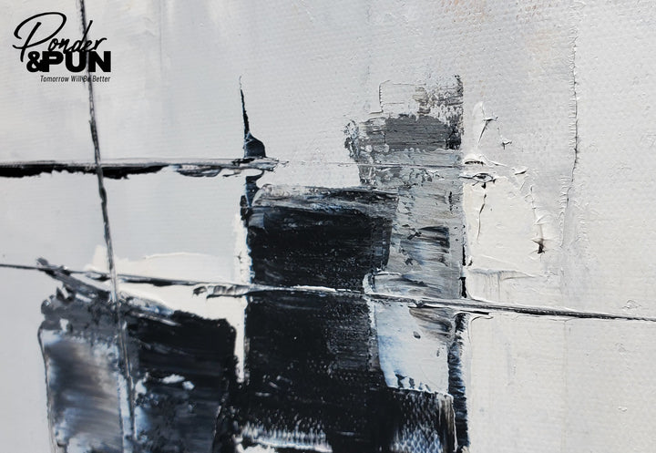 Urban Echoes – Hand-Painted Oil on Canvas (24x20in) Gallery Wrapped with Frame