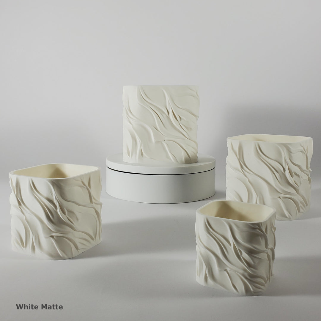Flowing Textured Planter | Sculptural Accent for Your Space